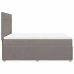 vidaXL Sommier à lattes de lit avec matelas Taupe 140x200 cm Tissu