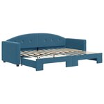 vidaXL Lit de jour avec gigogne sans matelas bleu 80x200 cm