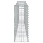 vidaXL Paniers à gabions arqués 2 Pièces 400x30x80/100 cm Fer galvanisé