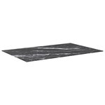 vidaXL Dessus de table noir 100x62 cm 8 mm verre trempé design marbre