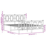 vidaXL Cadre de lit métal sans matelas et pied de lit blanc 140x200 cm