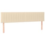 vidaXL Sommier à lattes de lit avec matelas Crème 200x200 cm Tissu