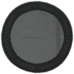 vidaXL Canapé de jardin avec table coussins rond noir résine tressée