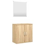 vidaXL Ensemble de meubles salle de bain 2 Pièces chêne bois d'ingénierie