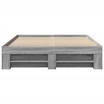 vidaXL Cadre de lit sonoma gris 135x190 cm bois d'ingénierie