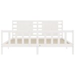 vidaXL Cadre de lit avec tête de lit blanc 200x200 cm bois massif