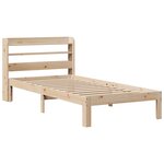 vidaXL Cadre de lit avec tête de lit 90x190 cm bois de pin massif
