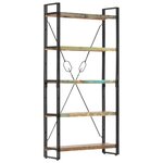 vidaXL Bibliothèque 5 niveaux 90x30x180 cm Bois solide de récupération