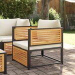 vidaXL Chaise de jardin avec coussins bois massif d'acacia