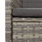 vidaXL Ensemble à manger de jardin 11Pièces avec coussins gris poly rotin