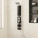 vidaXL Panneau de douche Verre 18x45 5x130 cm Noir