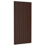 vidaXL Panneaux de toiture 12 Pièces Acier galvanisé Marron 100x45 cm