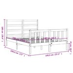 vidaXL Cadre de lit sans matelas blanc 140x190 cm bois de pin massif