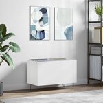 vidaXL Armoire à disques blanc 74 5x38x48 cm bois d'ingénierie