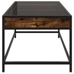 vidaXL Table basse avec LED infini chêne fumé 70x50x41 cm