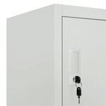 vidaXL Armoire à casier avec 6 compartiments Acier 90x45x180 cm Gris