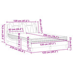 vidaXL Lit avec matelas marron 120x200 cm similicuir