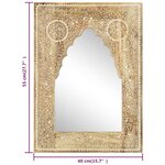 vidaXL Miroir peint à la main 40x55 cm Bois de manguier solide