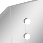 vidaXL Coiffeuse d'angle avec LED Gris béton 111x54x141 5 cm