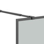 vidaXL Paroi de douche avec étagère Noir 80x195 cm Verre ESG&Aluminium