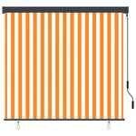 vidaXL Store roulant d'extérieur 170x250 cm Blanc et orange