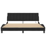 vidaXL Cadre de lit avec LED sans matelas noir 180x200 cm velours