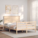 vidaXL Cadre de lit sans matelas bois massif