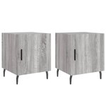 vidaXL Tables de chevet 2 Pièces sonoma gris 40x40x50cm bois d'ingénierie