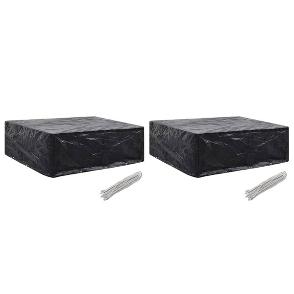 vidaXL Housses de salon de jardin 2 Pièces 8 œillets 250x210x90 cm