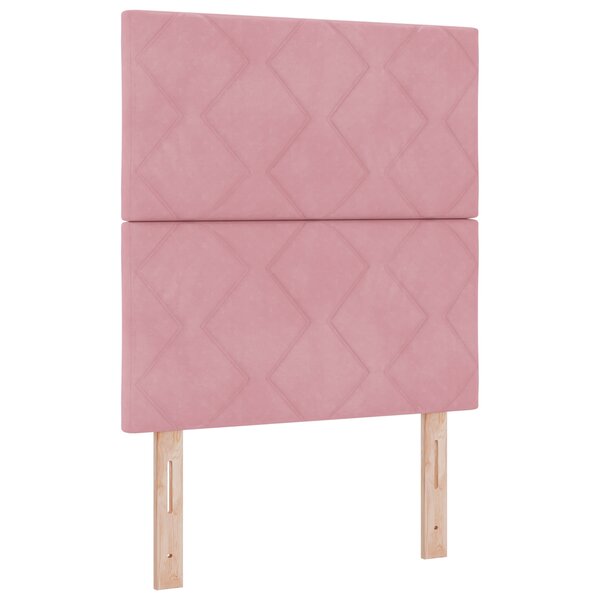 vidaXL Tête de Lit design en blocs de diamant rose 80 cm velours