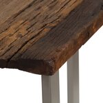 vidaXL Table console Bois de récupération et acier 120x35x76 cm