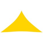 vidaXL Voile de parasol Tissu Oxford triangulaire 3 5x3 5x4 9 m Jaune