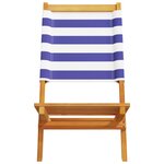 vidaXL Chaises de jardin pliantes lot de 6 tissu et bois massif