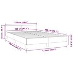 vidaXL Cadre de lit sans matelas gris clair 120x200 cm velours
