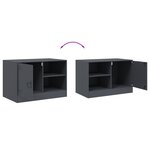 vidaXL Meuble TV anthracite 67x39x44 cm acier