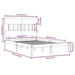 vidaXL Cadre de lit Blanc Bois massif 180x200 cm Super King