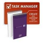 Bloc Notes TASK MANAGER Spirale Dessus 125x200 140P 90G LIGNE 8 OXFORD