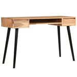 Bureau table meuble travail informatique à écrire bois d'acacia massif 118 cm 0502113