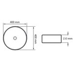 vidaXL Lavabo 40 x 15 cm Céramique Argenté