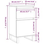 vidaXL Buffets 2 Pièces gris béton 40x35x70 cm bois d'ingénierie