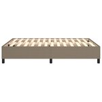 vidaXL Cadre de lit sans matelas taupe 140x190 cm tissu