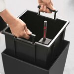 Lechuza jardinière cubico 50 all-in-one charbon 18164
