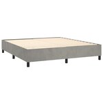vidaXL Cadre de lit Gris clair 160x200 cm Velours