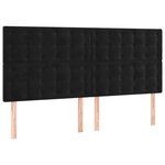 vidaXL Tête de lit à LED Noir 200x5x118/128 cm Velours