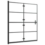 vidaXL Cabine de douche pliable ESG 120x140 cm Noir