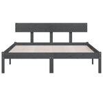 vidaXL Cadre de lit sans matelas gris bois de pin massif