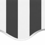 vidaXL Tissu de remplacement pour auvent Anthracite et blanc 5x3 5 m