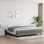 vidaXL Cadre de lit sans matelas gris foncé 200x200 cm tissu