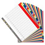 Intercalaires Imprimés Numériques Pp Couleurs 12/100e - 31 Positions - A4+ - Assorties Vives - X 20 - Exacompta
