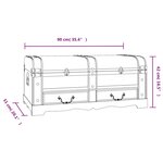 vidaXL Coffre de rangement en bois Large Noir